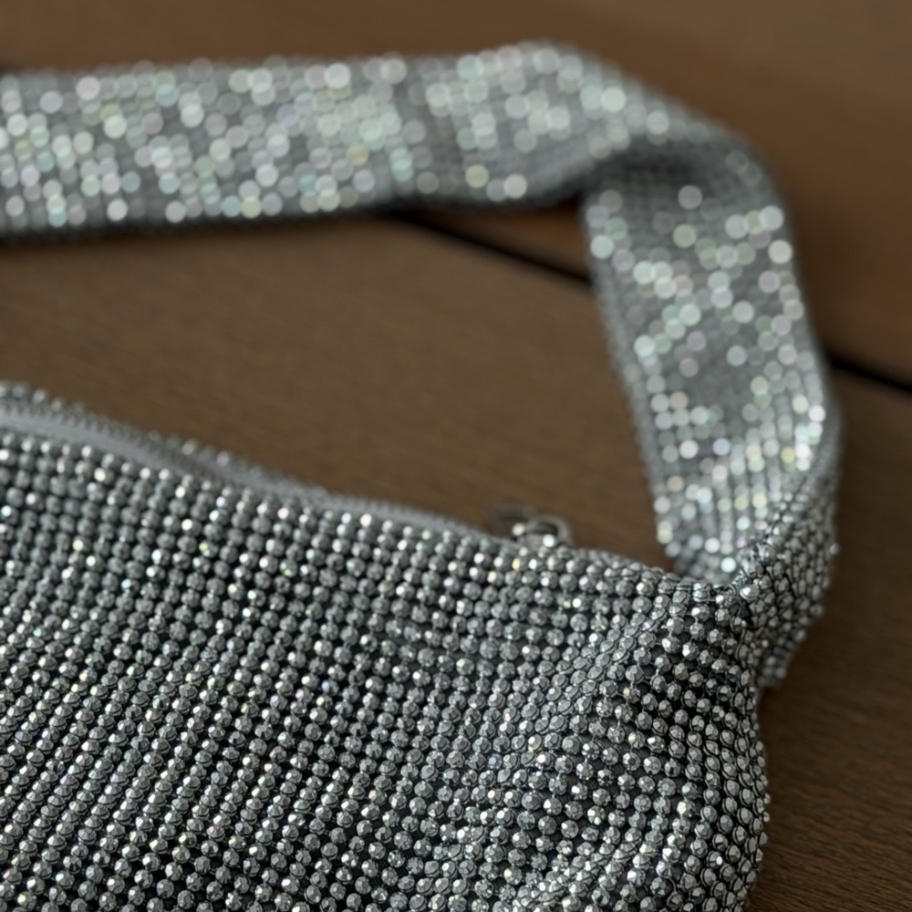Brown’s Silver Crystal Beaded Shoulder Bag - Picture 2 of 5